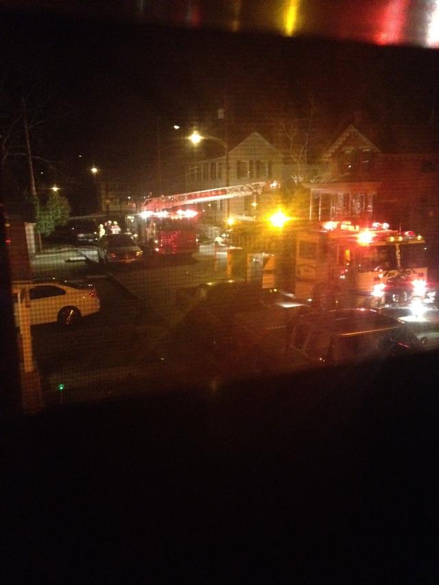 Truck 6 operates on the Chimney Fire W/Extension